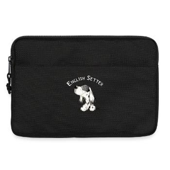 Cadeau de bande dessinée de chien heureux Setter anglais I - Sacoche pour ordinateur portable 13 pouces - noir - Devant