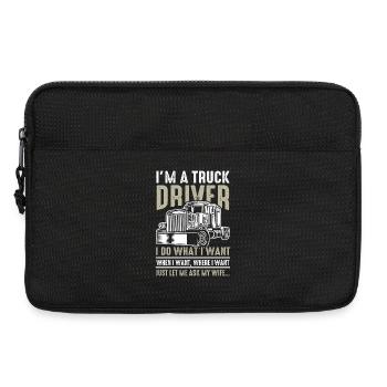 Funny truck driver saying - Laptop bag 13" - black - Front