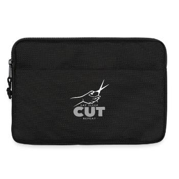 Cut Sleep Repeat – Hairdresser Motif - Laptop bag 13" - black - Front