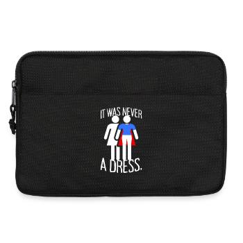 It Was Never A Dress Superheldin Girl Frauen Power - Laptoptasche 13" - Schwarz - Vorne