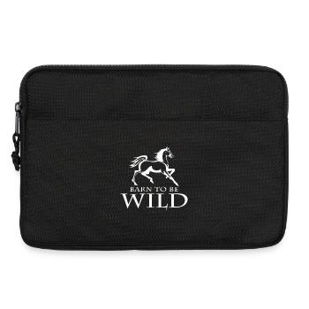 Silhouette du cheval de la grange à être sauvage - Sacoche pour ordinateur portable 13 pouces - noir - Devant