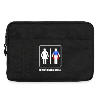 It Was Never A Dress Superheldin Girl Frauen Power - Laptoptasche 13" - Schwarz - Vorne
