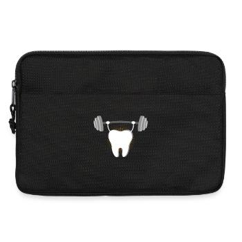 Tooth Force Weight Lifting Motif - Laptop bag 13" - black - Front