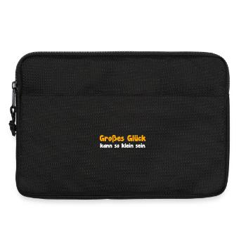 Großes Glück kann so klein sein - Baby - Nachwuchs - Laptoptasche 13" - Schwarz - Vorne