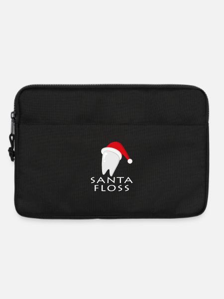 Santa Floss Zahnweihnachtslogo - Laptoptasche 13" - Schwarz