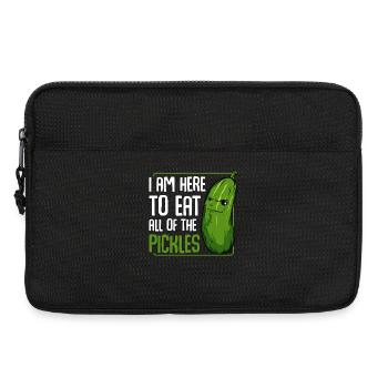 Gurkenheld Spruchbild - Laptoptasche 13" - Schwarz - Vorne
