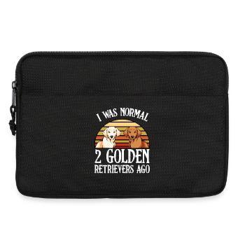 J’étais un Golden Retriever normal de 2 - Sacoche pour ordinateur portable 13 pouces - noir - Devant