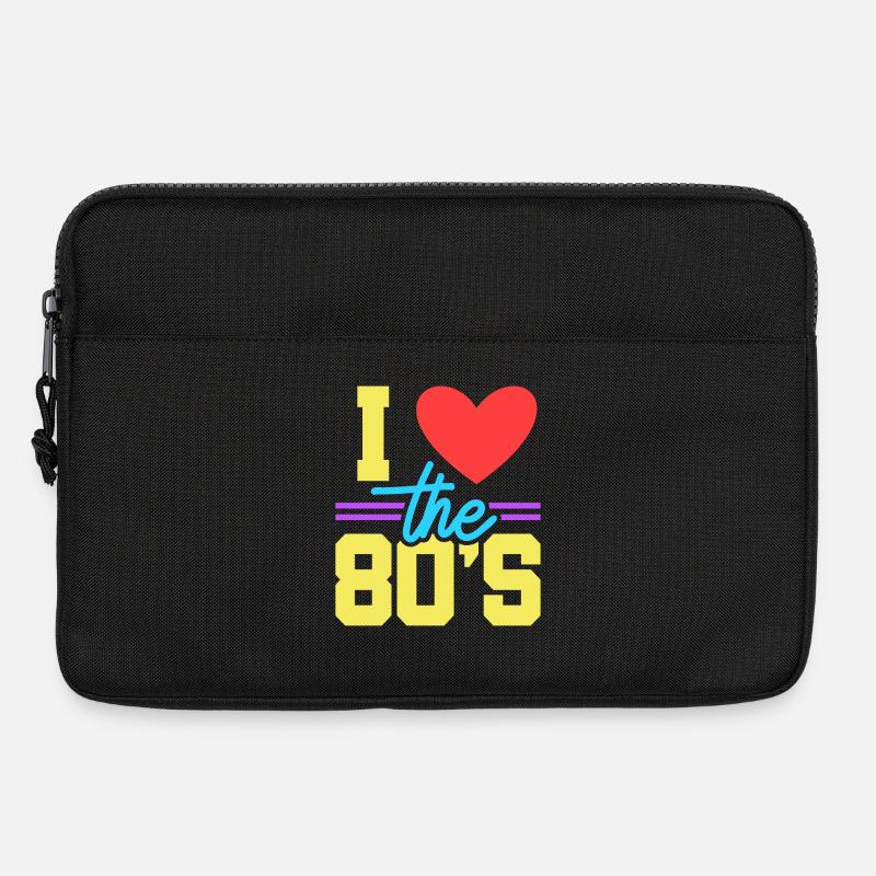 80er Achtziger - Laptoptasche 13" - Schwarz