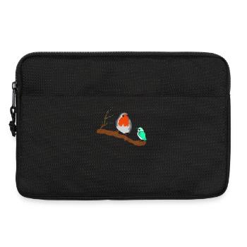 Pretty robin on a branch - Laptop bag 13" - black - Front