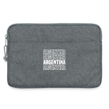 Argentinien Vierfach Schriftzug - Laptoptasche 13" - Grau meliert - Vorne