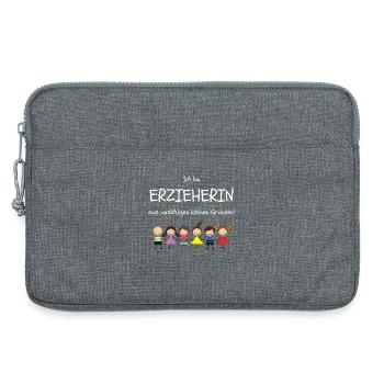 Erzieherin Geschenk aus unzähligen kleinen Gründen - Laptoptasche 13" - Grau meliert - Vorne