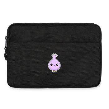 Cute Purple Onion Sticker Motif - Laptop bag 13" - black - Front