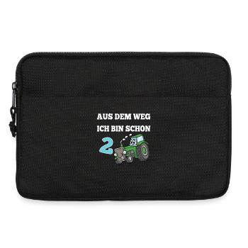 Aus dem Weg ich bin schon 2 Kindergeburtstag - Laptoptasche 13" - Schwarz - Vorne