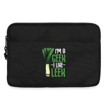 LauchGeek: Ich mag Lauch - Laptoptasche 13" - Schwarz - Vorne
