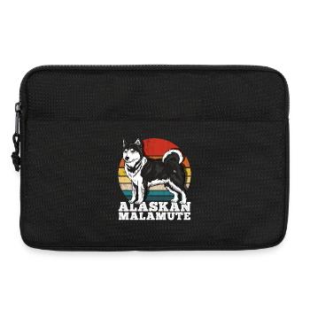 Alaskan Malamute Dog Lover Retro - Laptop bag 13" - black - Front