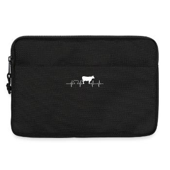 Éleveur de battements de cœur de vache - Sacoche pour ordinateur portable 13 pouces - noir - Devant
