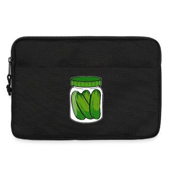 Pickled cucumber vegan - Laptop bag 13" - black - Front