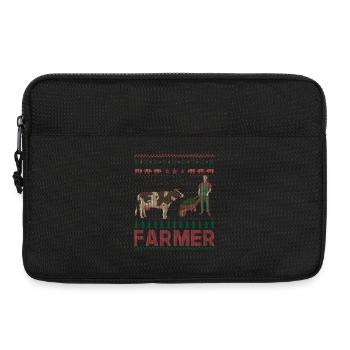 Bauer Landwirt Kuh Weihnachten - Laptoptasche 13" - Schwarz - Vorne