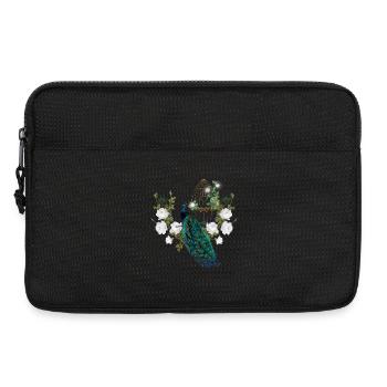 Wonderful peacock, vintage - Laptop bag 13" - black - Front