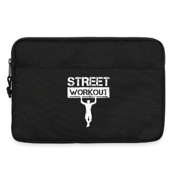 symbole d’entraînement de rue callisthenics pull up icône - Sacoche pour ordinateur portable 13 pouces - noir - Devant