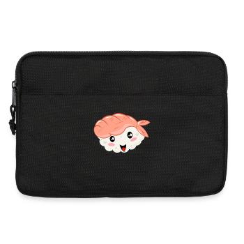 Nigiri-Sushi Kawaii Sushi mit Shrimps - Laptoptasche 13" - Schwarz - Vorne