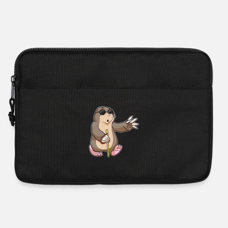 Lustiger Maulwurf - Laptoptasche 13" - Schwarz