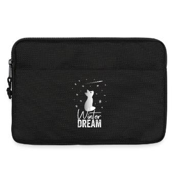 Winter Dream Ein Süßer Schneefuchs Beobachtet - Laptoptasche 13" - Schwarz - Vorne