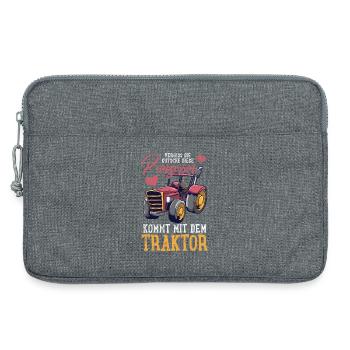 Traktor Trecker - Laptoptasche 13" - Grau meliert - Vorne