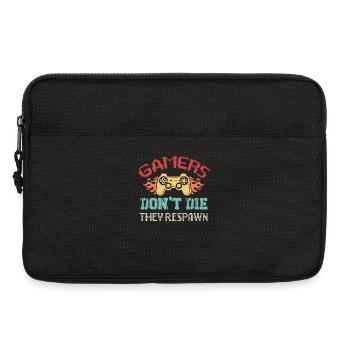 Gamers dont die they respawn - Laptoptasche 13" - Schwarz - Vorne