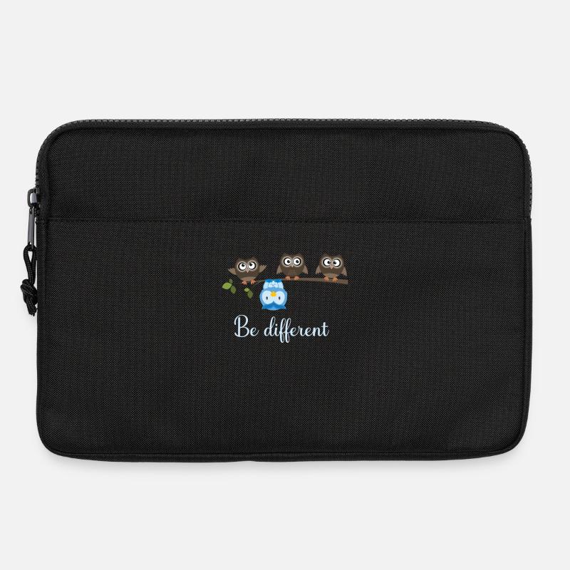 Be Different Eule - Laptoptasche 13" - Schwarz