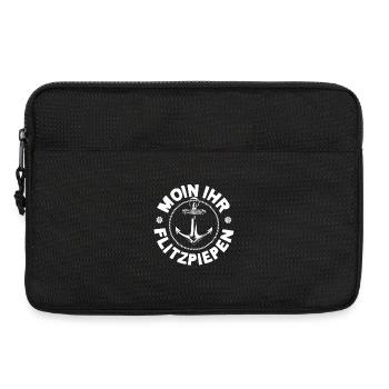 Moin Ihr Flitzpiepen Typisch Plattdeutsch Anker - Laptoptasche 13" - Schwarz - Vorne