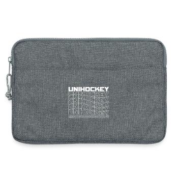 Motif typographique Floorball - Sacoche pour ordinateur portable 13 pouces - gris chiné - Devant