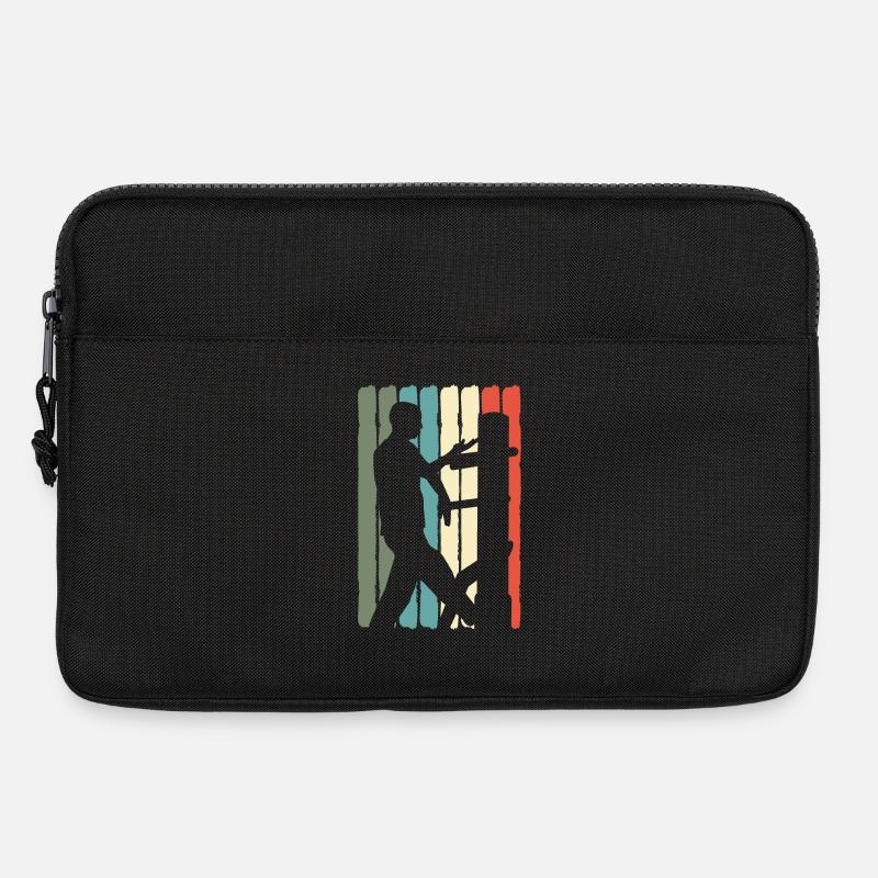 Wing Chun Kung Fu Kampfkunst Retro - Laptoptasche 13" - Schwarz