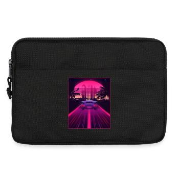 Synthwave Esthétique Rétro Vaporwave des années 80 des années 90 Auto - Sacoche pour ordinateur portable 13 pouces - noir - Devant