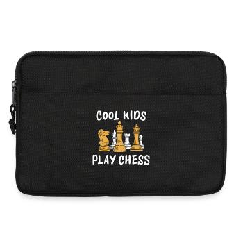 Pièces d'échecs - Sacoche pour ordinateur portable 13 pouces - noir - Devant