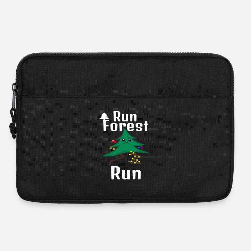 Lauf Forest Lauf! Weihnachtsbaum - Laptoptasche 13" - Schwarz