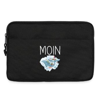 MOIN Wal Leuchtturm Wasserfarben - Laptoptasche 13" - Schwarz - Vorne