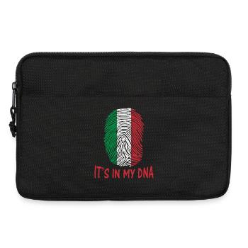 sticker design flag of Italy Italia it's in my dna - Laptop bag 13" - black - Front