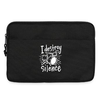 Tambours de batteur - Sacoche pour ordinateur portable 13 pouces - noir - Devant