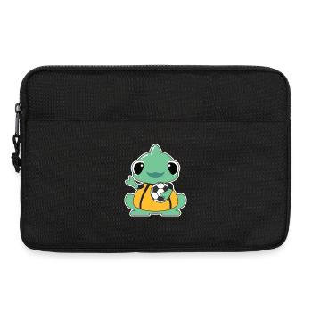 Chamäleon Torwart Fußball - Laptoptasche 13" - Schwarz - Vorne