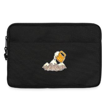 Berge und Bier - Laptoptasche 13" - Schwarz - Vorne