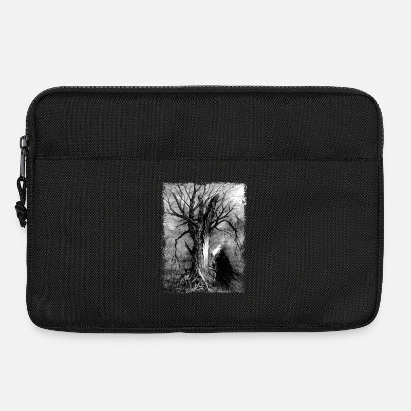 The Wanderer's Shadow by a Dead Tree - Laptop bag 13" - black