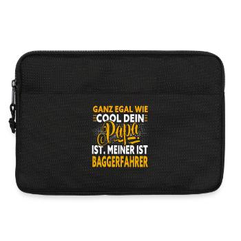 Ganz Egal Wie Cool Dein Papa Ist. Meiner Ist... - Laptoptasche 13" - Schwarz - Vorne