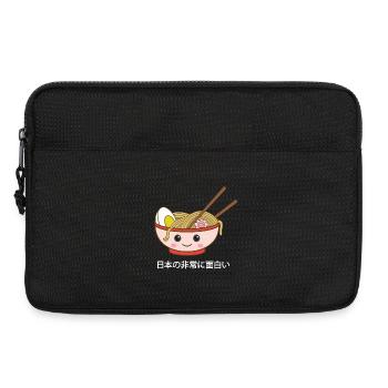 Kawaii Ramen Lächeln - Laptoptasche 13" - Schwarz - Vorne