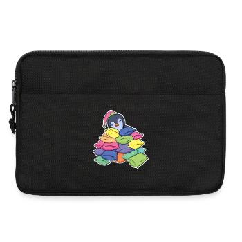 Schlafender Pinguin - Laptoptasche 13" - Schwarz - Vorne