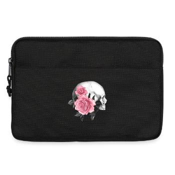 Rose Skull Gothic Design - Sacoche pour ordinateur portable 13 pouces - noir - Devant