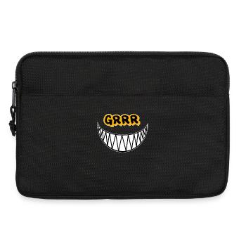 Grrr Sourire de monstre avec des dents - Sacoche pour ordinateur portable 13 pouces - noir - Devant