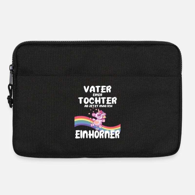 Vater Tochter Einhorn Geburt Geschenk Schwanger 2 - Laptoptasche 13" - Schwarz