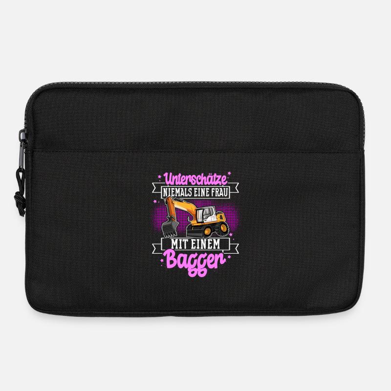 Baggerfahrerin - Laptoptasche 13" - Schwarz