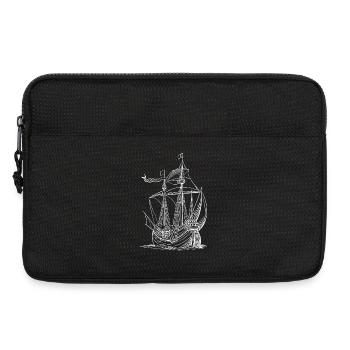 Croquis de navire à voile vintage - Sacoche pour ordinateur portable 13 pouces - noir - Devant
